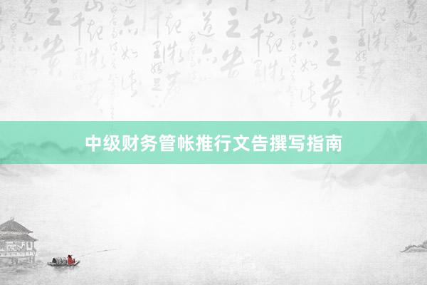 中级财务管帐推行文告撰写指南